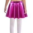 thumbnail image 4 of inlzdz Kids Girls Jazz Latin Hip Hop Dance Outfit Long Sleeve Metallic Shiny Hoodie Crop Top Vest with Skirt Set Hot Pink 8, 4 of 5