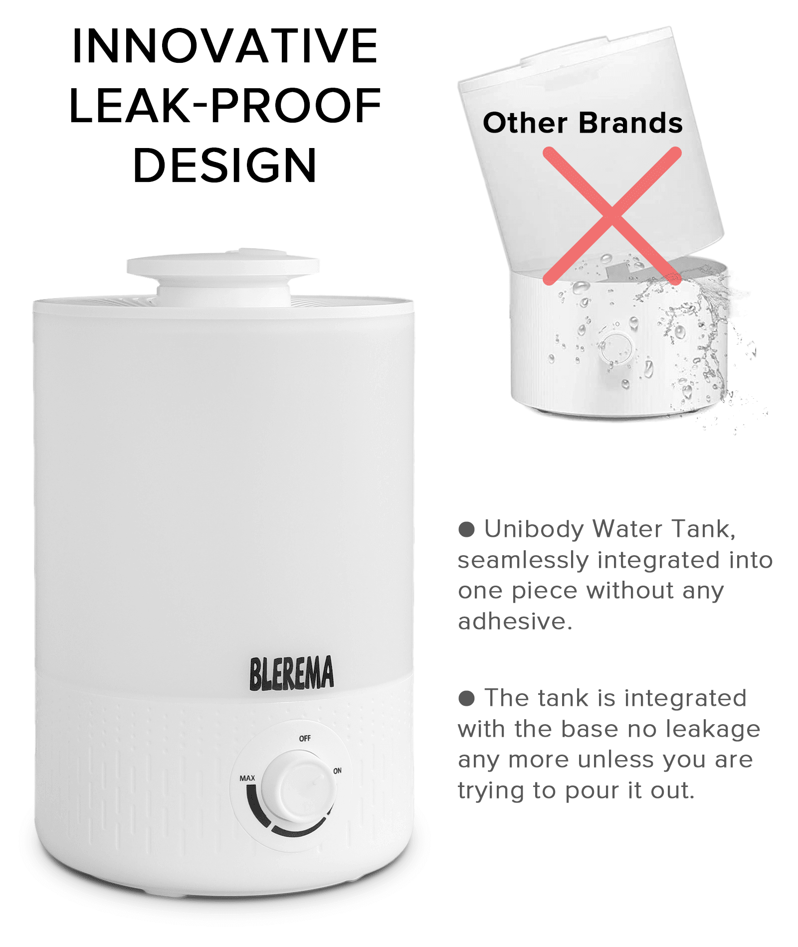 No Leak Reptile Fogger Humidifier Mister for Reptile Tank, 3L Top-Fill Terrarium Humidifier with Hose - Ideal for Snakes, Tortoises, Chameleons, Ball Python and Hermit Crabs (Single/Dual Fog Output)