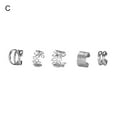 thumbnail image 2 of Meidiya Non-piercing Clip Earring Cross Dangle Hoop Earrings Magnetic Stud Earrings Unisex Fake Ear Hoop Cuff Helix Clip on Cartilage Earring, 2 of 7