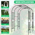 thumbnail image 5 of Zikebtuy Large Tall Garden Arch Trellis for Climbing Plants Outdoor, 87in Tall Metal Garden Arbor Wedding Arches for Lawn, Party, Backyard Decoration, 5 of 7