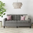 thumbnail image 2 of DHP Emily Upholstered Sofa Couch, Small Space Furniture, Gray, 2 of 9
