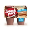 Snack Pack Zero Sugar Chocolate Pudding, 3.25 oz Pudding Cups, 4 Count