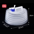 thumbnail image 3 of Water Container, Collapsible Water Container, Water Container with Spigot, Water Container for Camping, Gallon Water Jug Camping Storage, 12X11X11 Inch 1Pc Transparent Collapsible, 3 of 6