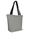 thumbnail image 6 of Defioc Houndstooth Black And White Print Tote Bag for Women,Shoulder Bag with Zipper Casual Tote's Handbag Big Capacity Shoulder Bag with Inner Pocket Fit for Shopping,Office,Travel, 6 of 7