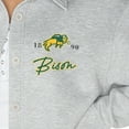 thumbnail image 3 of Women's Gameday Couture Ash NDSU Bison Foundation Full-Button Long Sleeve Overshirt, 3 of 3