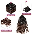 thumbnail image 2 of Lakihair 14 inch 3 Pcs Curly Crochet Hair for Black Women Passion Twist Crochet Braiding Hair (1B/30), 2 of 6
