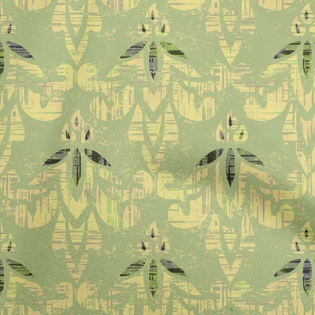 oneOone Silk Tabby Light Green Fabric Damask Craft Projects Decor Fabric Printed By The Yard 42 Inch Wide