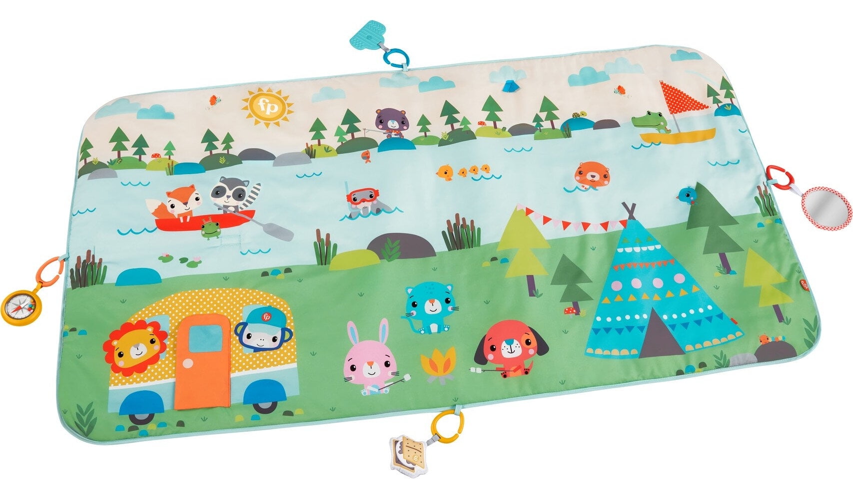 FisherPrice Extra Big Adventures Playmat Infant Gym with 4 Sensory