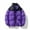 Purple, variant on YueHuiYing Men's Color Blocked Long Sleeved Stand Up Collar Zipper Cardigan Thickened Warm Jacket