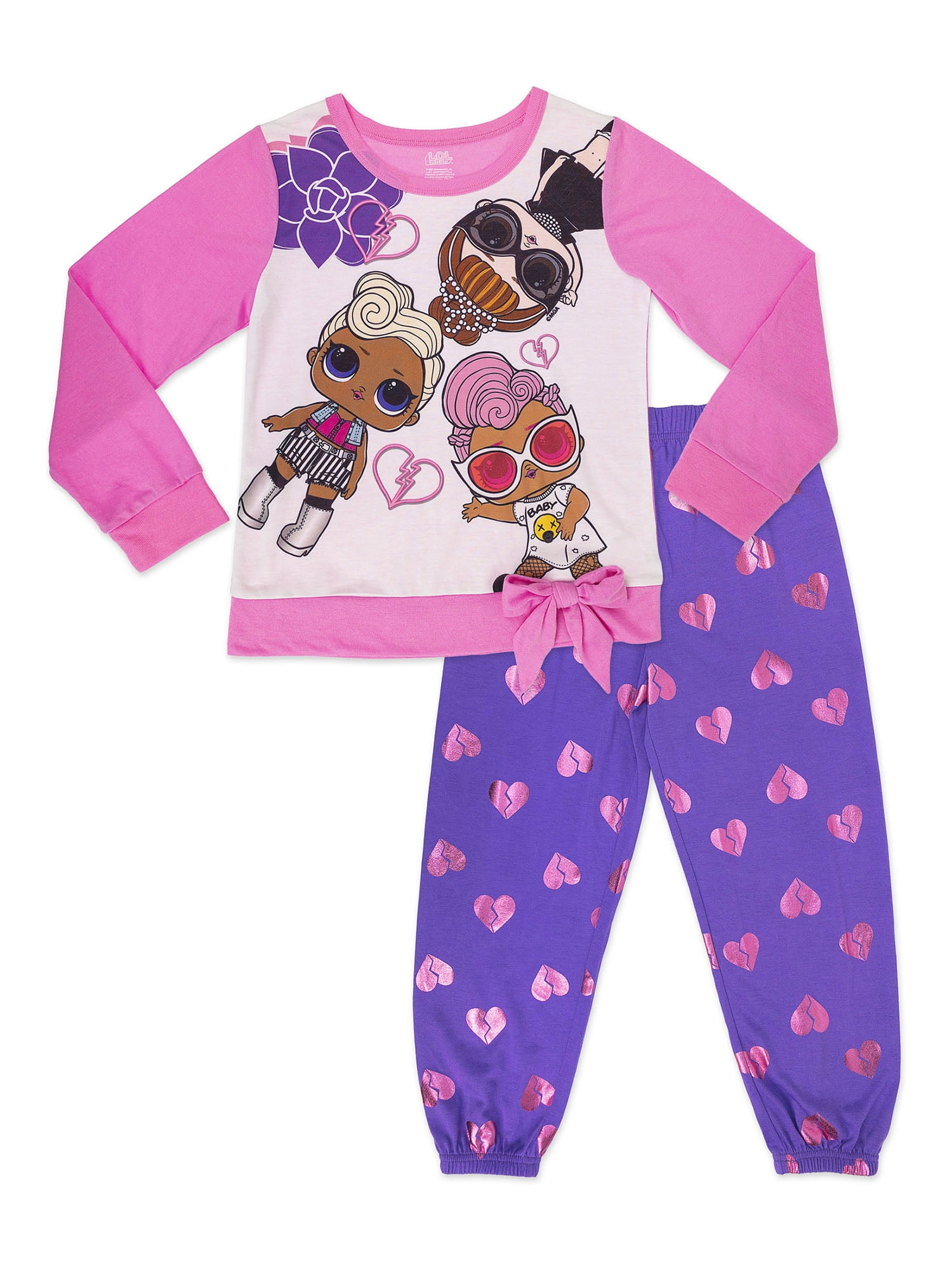 LOL Surprise Girls 2 Pc Pajama Set; Sizes 4-12