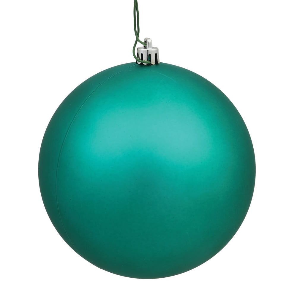 6" Teal Matte Ball UV Drilled 4/Bg
