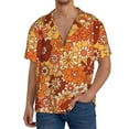 thumbnail image 3 of Xecao offers the Hippie Flower for Men's Casual Short-sleeved Shirt, a button-up collared shirt with a pocket, perfect for beach vacations and yacht travel in the Large size., 3 of 7