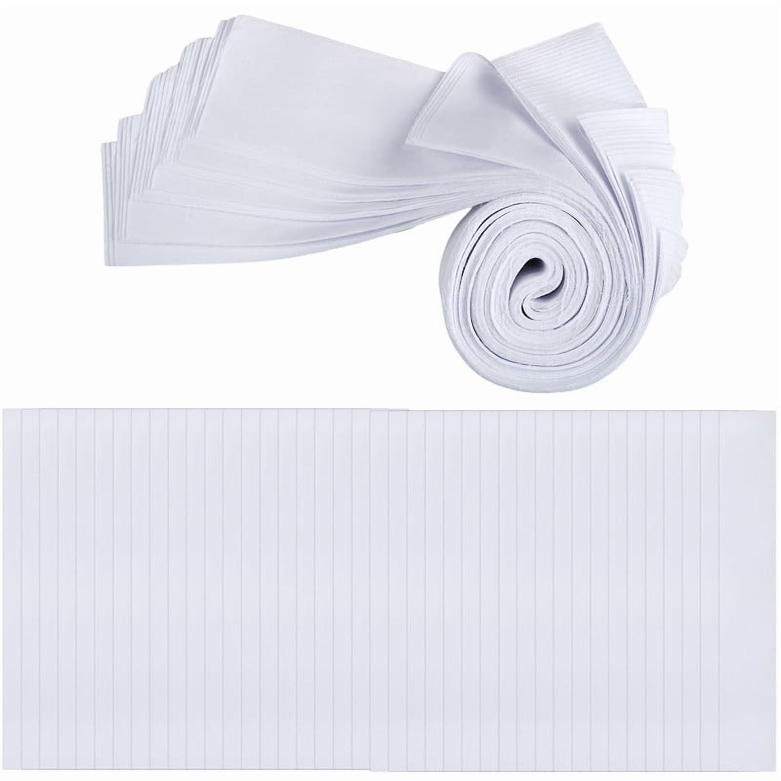 40PCS Jelly Roll Fabric, 2.5x39 Inches (6.5x100 cm) White Cotton Fabric Quilting Strips, Jelly Rolls Patchwork Craft Cotton for Quilting and Sewing DIY Crafts（White Cloth Strip）