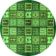 thumbnail image 1 of Ahgly Company Indoor Round Abstract Green Modern Area Rugs, 7' Round, 1 of 4