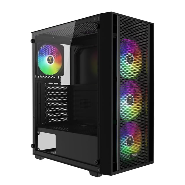 Funda para ordenador GAMDIAS ATX Mid Tower con vidrio templado