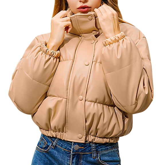 Vedolay Parka Jacket Women Business Casual Fall Coat Work Winter Coats Khaki,M