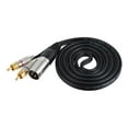 thumbnail image 3 of Cable adaptador divisor en Y de audio de 2 conectores macho phono a XLR macho de 3 pines. 15 millones, 3 of 9
