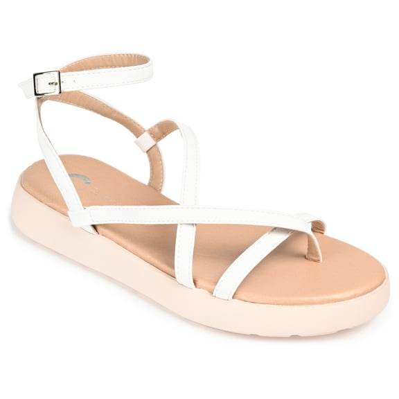Journee Collection Womens Jeselia Tru Comfort Foam Ankle Strap Flat Sandals