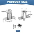thumbnail image 2 of Push Plunger Lock with Keys & Screws & Locking Ring, Keyed Different for Window Barn Drawer Cabinet Garage 7/8", 2 of 7