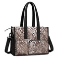 thumbnail image 2 of Utility Tote Bag for Women with 11 Pockets, Leopard Teacher Tote with Top Zipper Closure & Thick Bottom Support, Waterproof Beach Bag Work Laptop Bag for Teachers, Students, Artist, Nurse Purse, 2 of 5