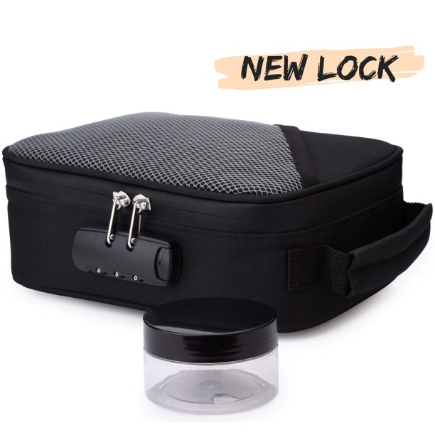 Smell Proof Bags With Combo Lock And Large Storage Capacity Black Walmart Com