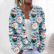 thumbnail image 1 of Cárdigan informal de punto con estampado navideño para mujer, chaqueta con botones y abrigo para mujer, 1 of 5