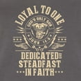 thumbnail image 6 of Wild Bobby, Loyal To One Dedicated Steadfast In Faith | Religious Bible Verse John 14:6 Inspirational/Christian Women Slim Fit Junior Tee, Dark Grey, X-Large, 6 of 6