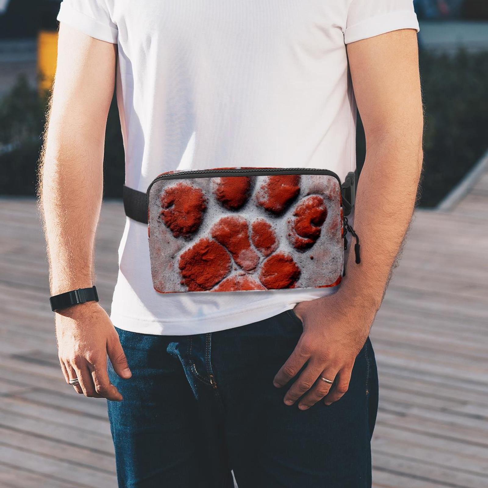 Paw prints Lightweight Adjustable Running Belt Bag Fanny Pack Waist Pack with Extension Strap Unisex
