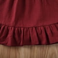 thumbnail image 7 of BemeyourBBs Toddler Baby Girls Summer Clothes Vintage Infant Baby Girls Summer 2 Piece Outfit Polka Dot Collar Short Sleeve T-Shirt and Ruffle Suspender Skirt Set, 7 of 7