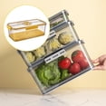 thumbnail image 4 of de alimentos Plástico Congelador Cajas de almacenamiento seguro Amarillo32.5x17.5x11cm Gloria Tapas de contenedores de almacenamiento, 4 of 8