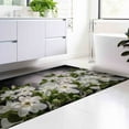thumbnail image 2 of White Flower Rug, White Magnolia Flower Rug, Floral Rug, Cute Rug, Magnolia Flower Rugs, Bath Rug, Luxury Rug, Personalized Rugs, Home Decor, 2.6'x9.2' - 80x280 cm, 2 of 8