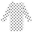 thumbnail image 4 of Jinhomg Womens Loose T Shirt Dress Cute Polka Dot Print Casual Dresses Plus Size Comfy Long Sleeve Crew Neck Midi Dress Daily Wear Prime Deals Clearance White XXL, 4 of 8
