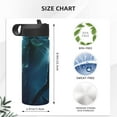 thumbnail image 4 of Yiaed Undersea Shark Print Water Bottle with Straw Lid, Stainless Steel Double Wall Insulated Water Bottle | Leak-Proof and Spill-Proof Water Bottle, 4 of 8