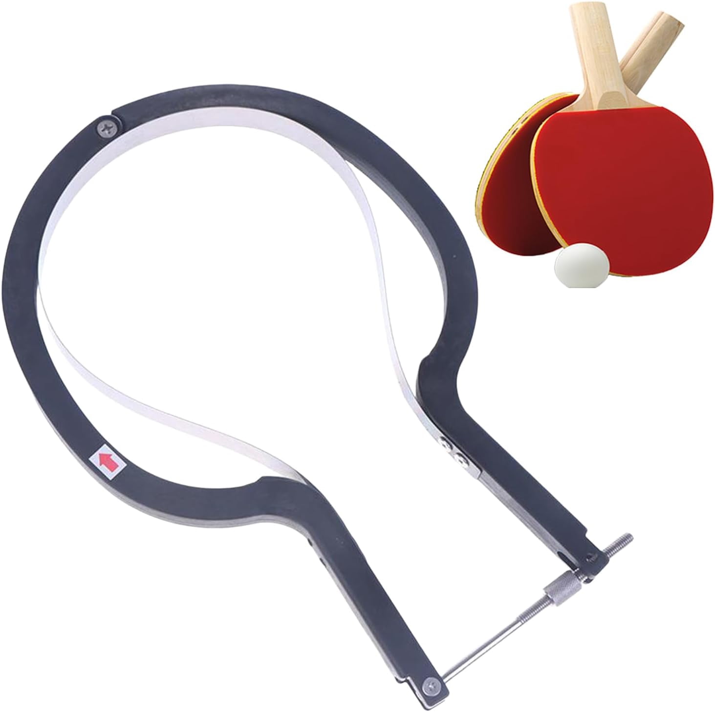 Table Tennis Racket Trimmer, Adjustable Rubber Cutting Tool for Paddle Edge Shaper, Universal Fit for Penhold Shakehand Racket Maintenance, Black