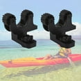 thumbnail image 3 of Kayak Paddle Holder, 2 Pcs Black Kayak Track Mount Paddle Holders Plastic Kayak Rail Paddle Clips Canoe Oar Holders, 3 of 8