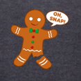 thumbnail image 3 of CafePress - Oh Snap Gingerbread Man - Mens Hooded Shirt, 3 of 3
