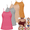 Hot Pink, variant on Women's Ribbed Spaghetti Strap Padded Tank Top, Built-in Bra Basic Camisole (4 Pack)