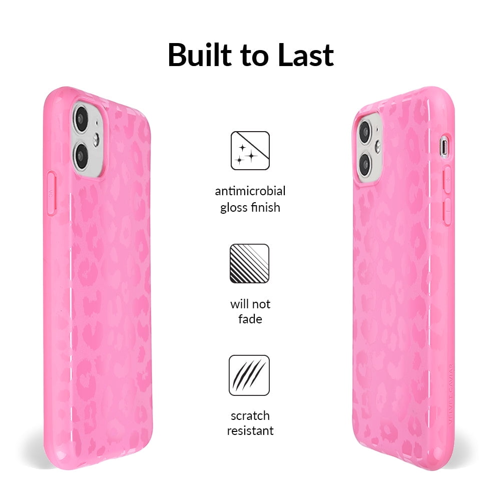 Velvet Caviar iPhone 11 Case - Cute Protective Phone Cases for Women - Hot Pink Leopard