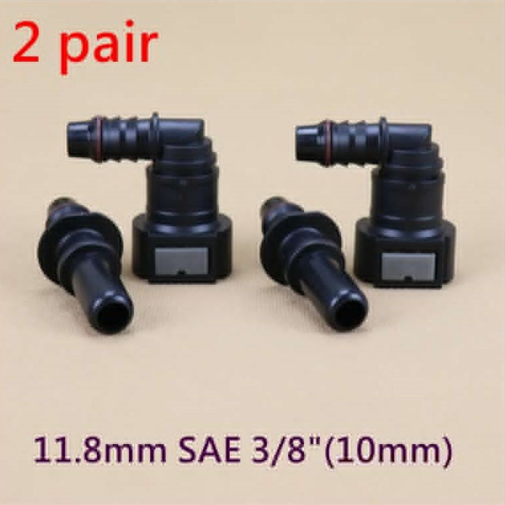 X AUTOHAUX 2 Set 15/32" 11.8mm SAE To 25/64" 10mm Fuel Line Hose Connector - View #3