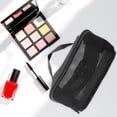thumbnail image 4 of Unique Bargains 1 Pc Mesh Multifunctional Portable Makeup Bag Black Polyester, 4 of 6
