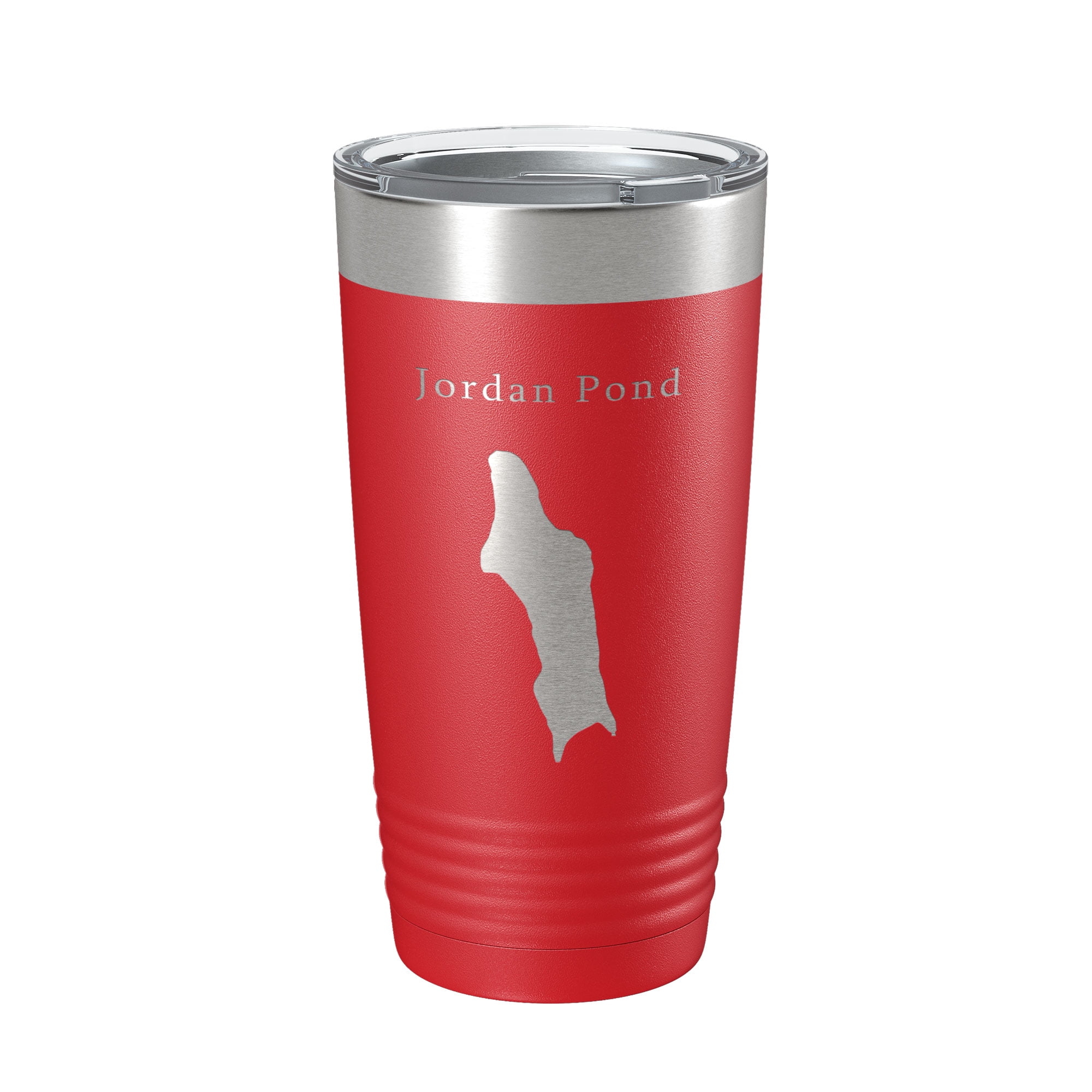 Jordan Pond Tumbler Lake Map Travel Mug Insulated Laser Engraved Coffee