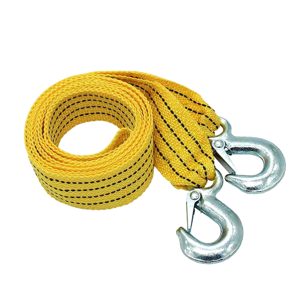 2 Anti Slipping Hooks Heavy Duty Car Tow Cable 3 Ton 6 Ton Emergency