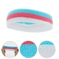 thumbnail image 3 of Unique Bargains 1 Set Breathable Headband with Wristband Sweat Headband for Sport White Blue Red, 3 of 6