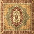 thumbnail image 1 of Ahgly Company Indoor Square Abstract Brown Modern Area Rugs, 4' Square, 1 of 4