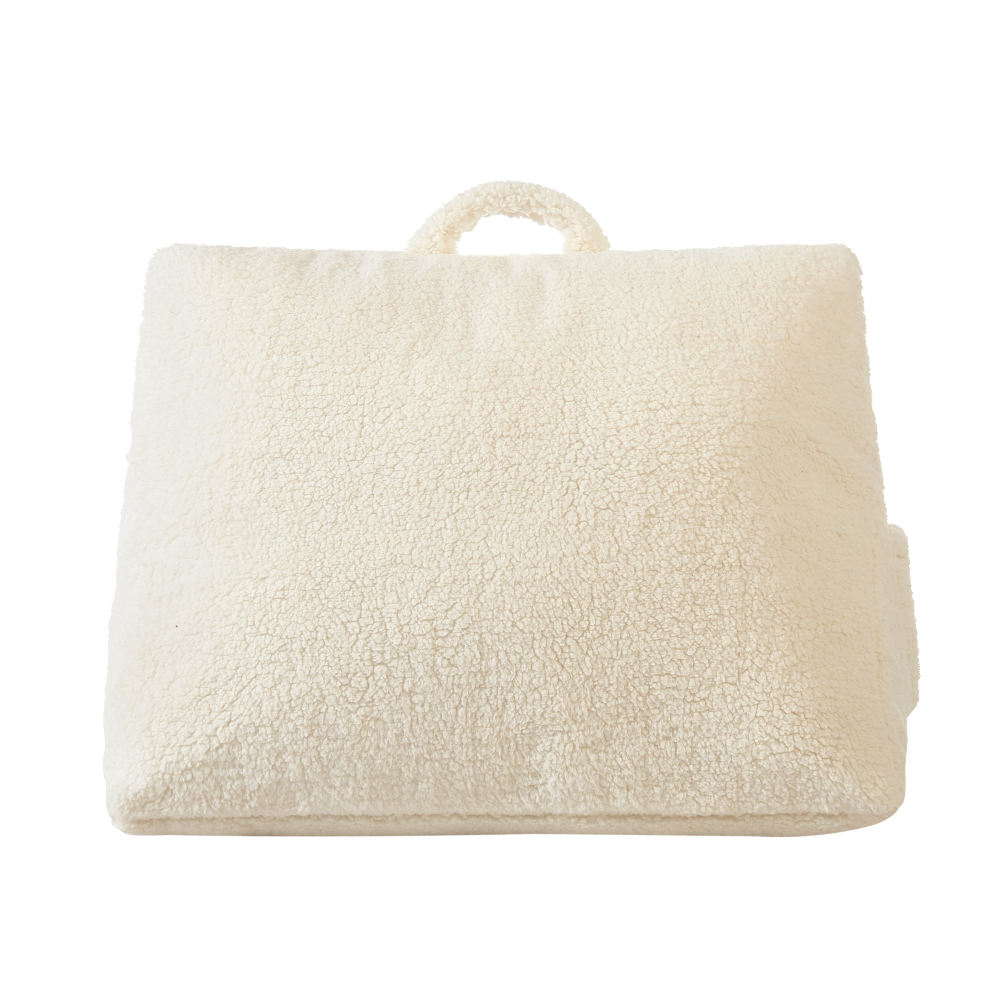 Dearfoams Wedge Lounge Pillow, Sherpa, Ivory, 1, 24'' x 18''