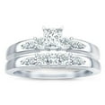 thumbnail image 1 of 2.00 Carat Classic Moissanite Bridal Set with 18k Gold Plating, 1 of 3