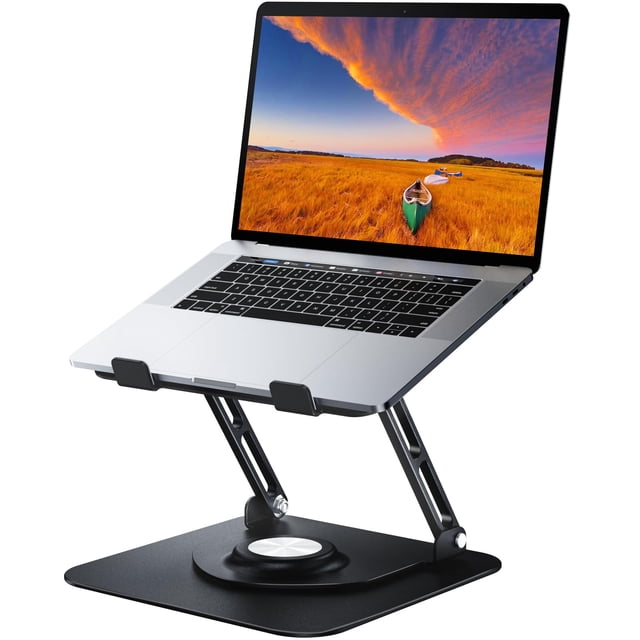 Soporte para portátil JOYEKY ajustable con base giratoria de 360° de 10 a 16 pulgadas