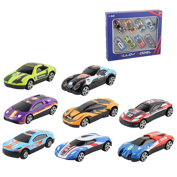 Toys 50% Off Clearance!Tarmeek Toddlers Toy Cars Set for 1 2 3 Year Old Boys,Children's 8 Pcs Alloy Return Car Toys Game Playset Mini Metal Sports Car Model Toy,Birthday Gifts for Kids