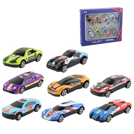 Toys 50% Off Clearance!Tarmeek Toddlers Toy Cars Set for 1 2 3 Year Old Boys,Children's 8 Pcs Alloy Return Car Toys Game Playset Mini Metal Sports Car Model Toy,Birthday Gifts for Kids