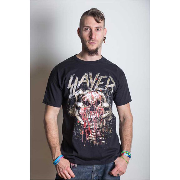 Slayer Unisex T-Shirt Skull Clench (Large)